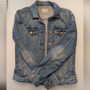 J. Crew Light Blue Jean Jacket with Brown Buttons